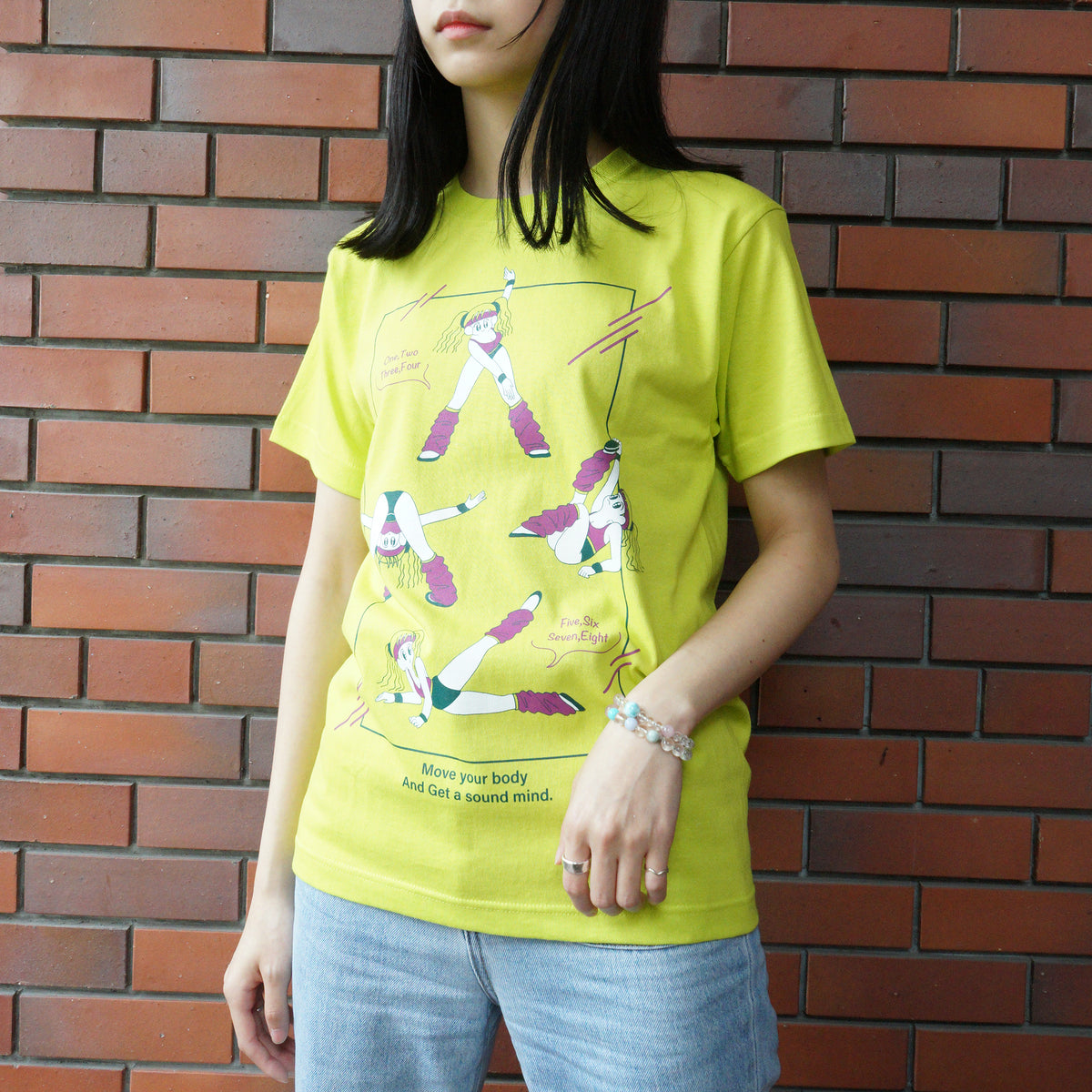 VINYL グラフィックTシャツ / 牧田なみな/ ネオングリーン