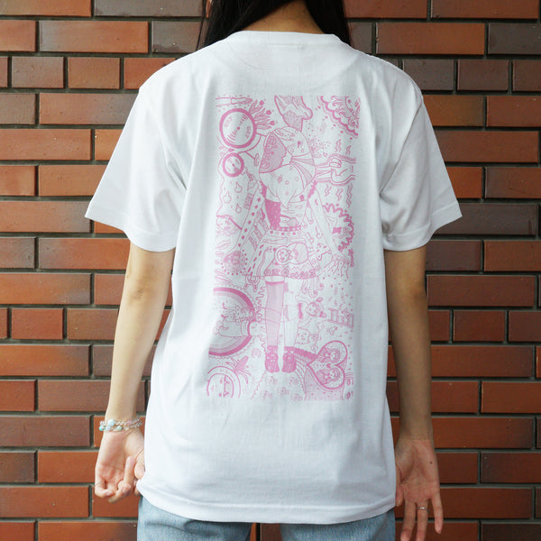 VINYL 그래픽 티셔츠 / 다케이 치카 / Wonderland / 화이트