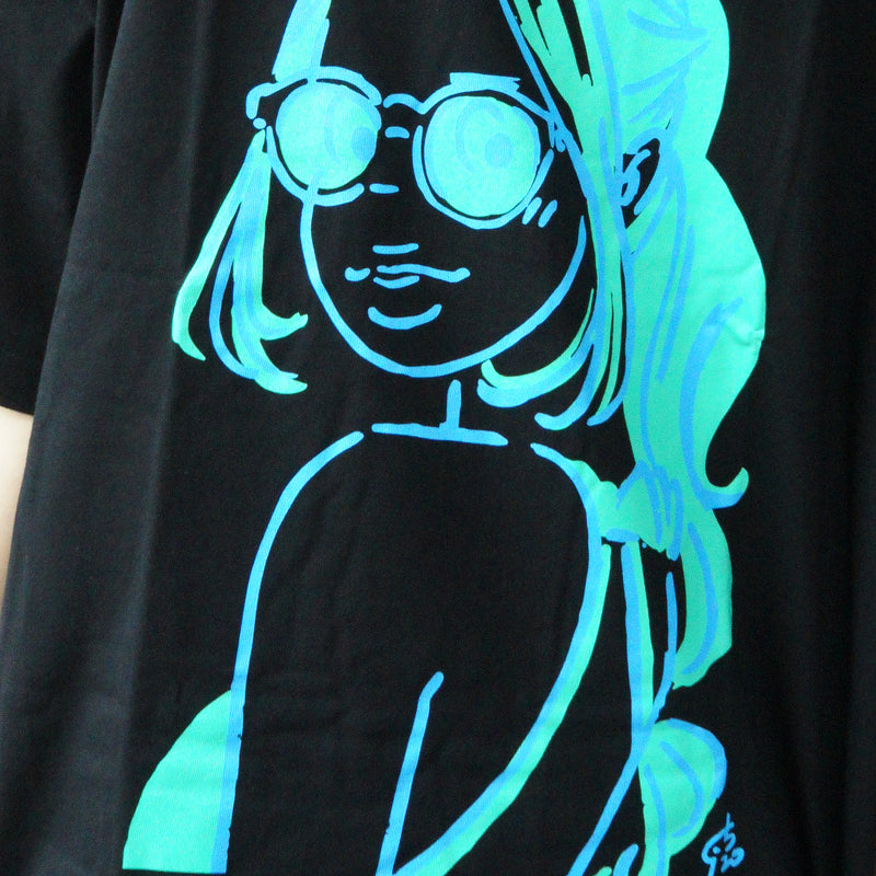 VINYL Graphic T-shirt BIG T / Sakura Hajime / Sunglasses / Black