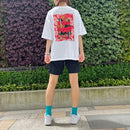 グラフィックBIGTシャツ／白／つのがい