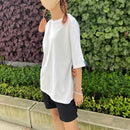 グラフィックBIGTシャツ／白／つのがい