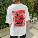 グラフィックBIGTシャツ／白／つのがい