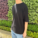 グラフィックBIGTシャツ／黒／つのがい