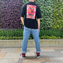 グラフィックBIGTシャツ／黒／つのがい