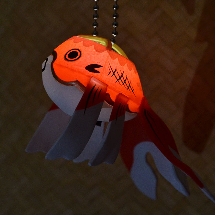 Goldfish lantern light mascot