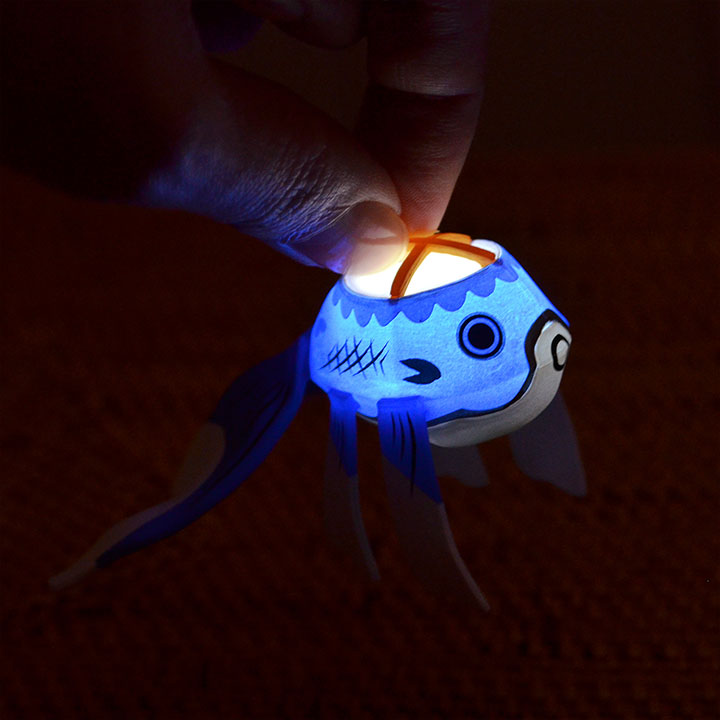 goldfish lantern light mascot