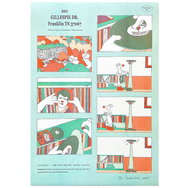 Thikity friends.リソグラフプリントポスター Tim Peterson 