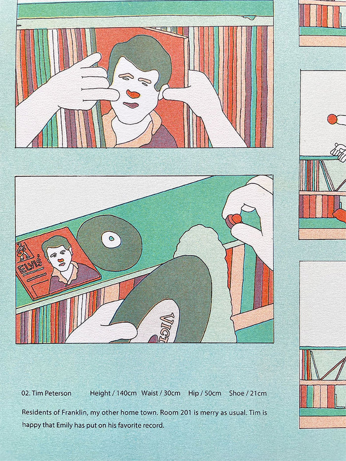 Thikity friends.リソグラフプリントポスター Tim Peterson 