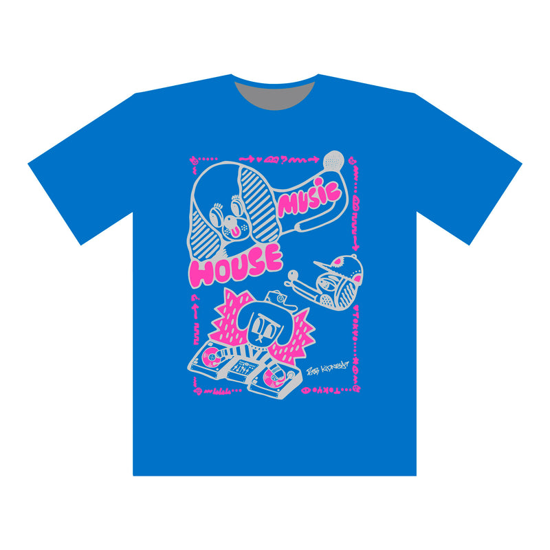 VINYL Graphic T-shirt / Rob Kidney / Turquoise Blue