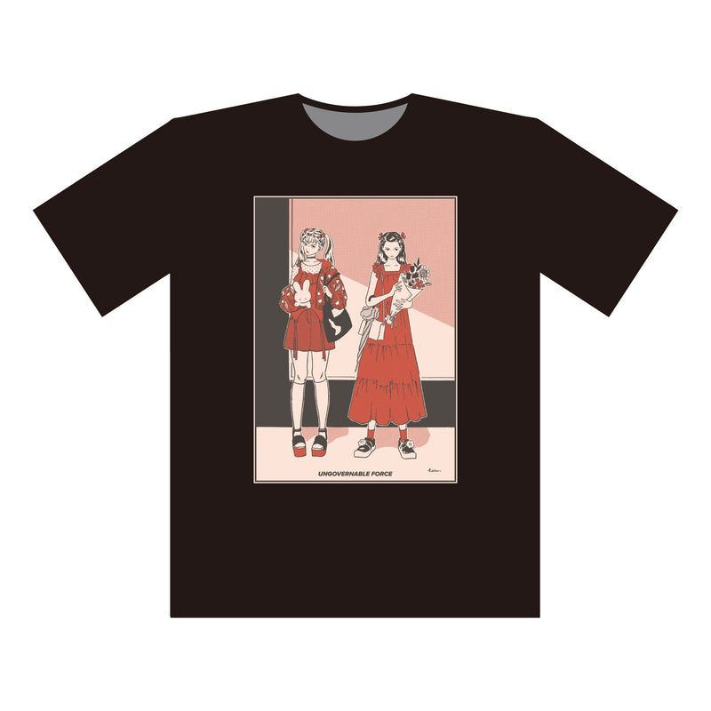 VINYL グラフィックTシャツ / 須藤はる奈/ ブラック