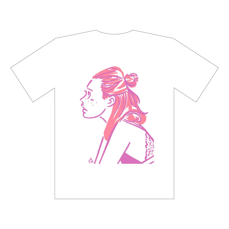 VINYL Graphic T-shirt BIG T / Sakura Hajime / Profile / White