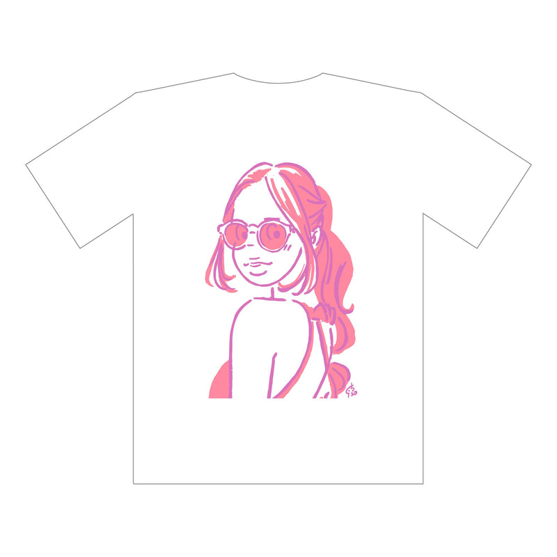 VINYL Graphic T-shirt BIG T / Hajime Sakurai / Sunglasses / White