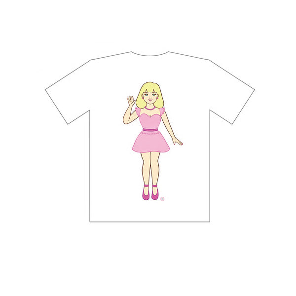 VINYL 그래픽 티셔츠 / 다케이 치카 / Chika chan / 화이트