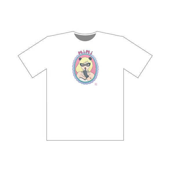 VINYL 그래픽 T셔츠 / 다케이 치카/mimi/화이트