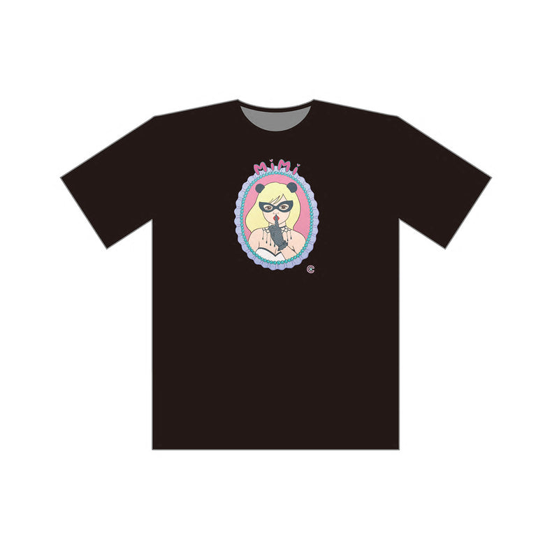 VINYL Graphic T-shirt / Chika Takei/mimi/black