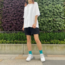 グラフィックBIGTシャツ／白／つのがい