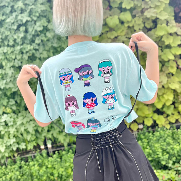 VINYL Graphic T-shirt / Monyo Girl Blue / Monyo Chita Pomichi