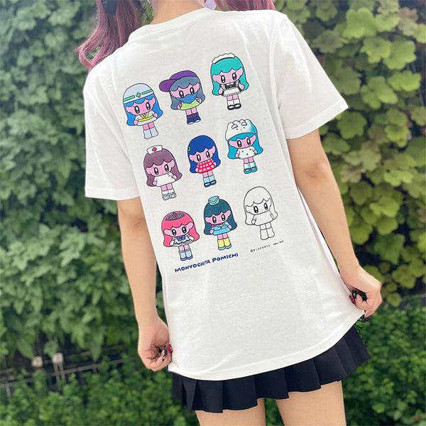 VINYL 图案T恤/Monyo Girl White/Monyo Chi Tapomichi