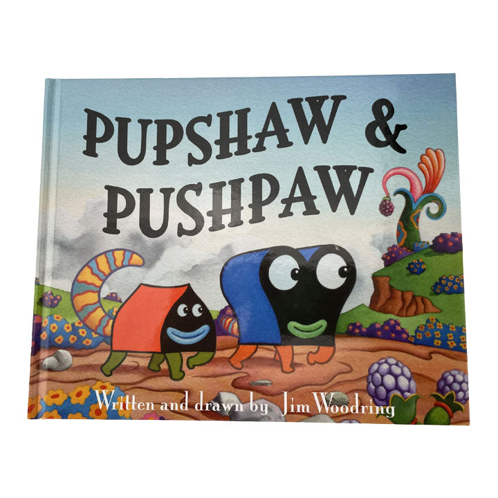 짐 우드링 「Poochytown」활판 인쇄 판화＋「PUPSHAW&PUSHPAW」그림책 세트