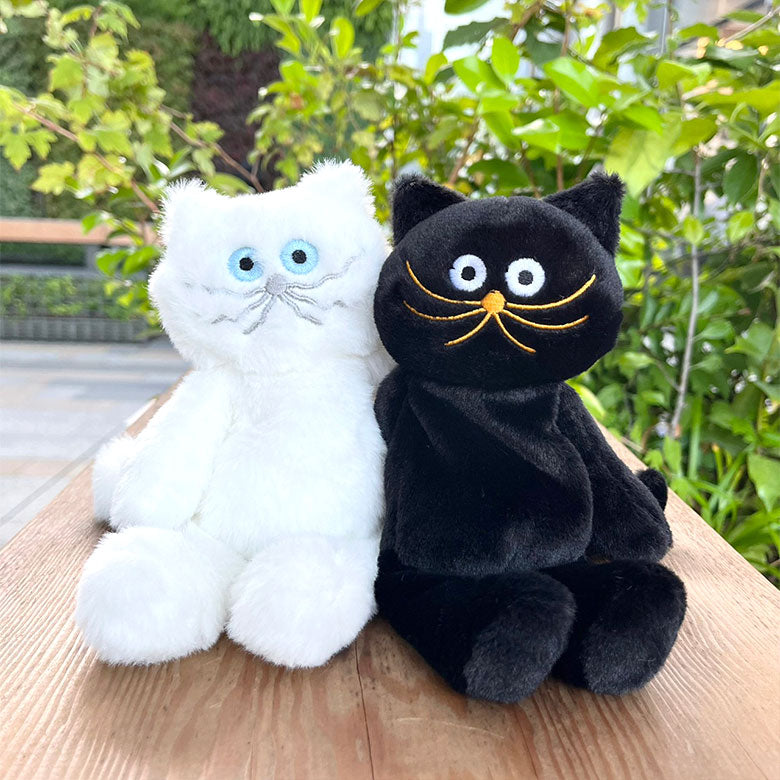 しろねこ と くろねこ ぬいぐるみ 2点セット - ぬいぐるみ